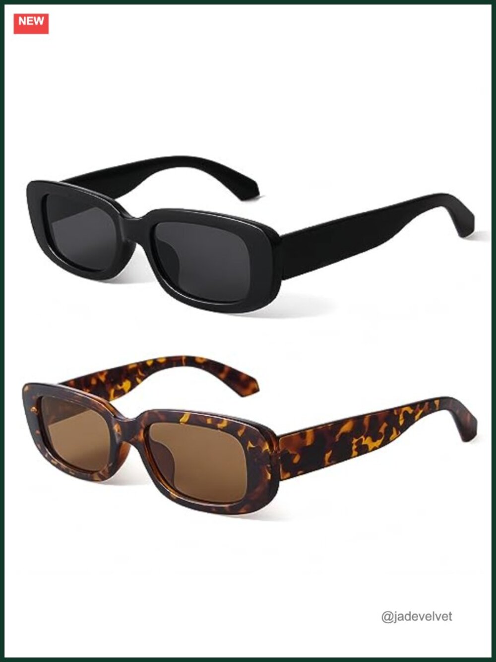Retro Rectangle Sunglasses Women UV400 Driving Shades